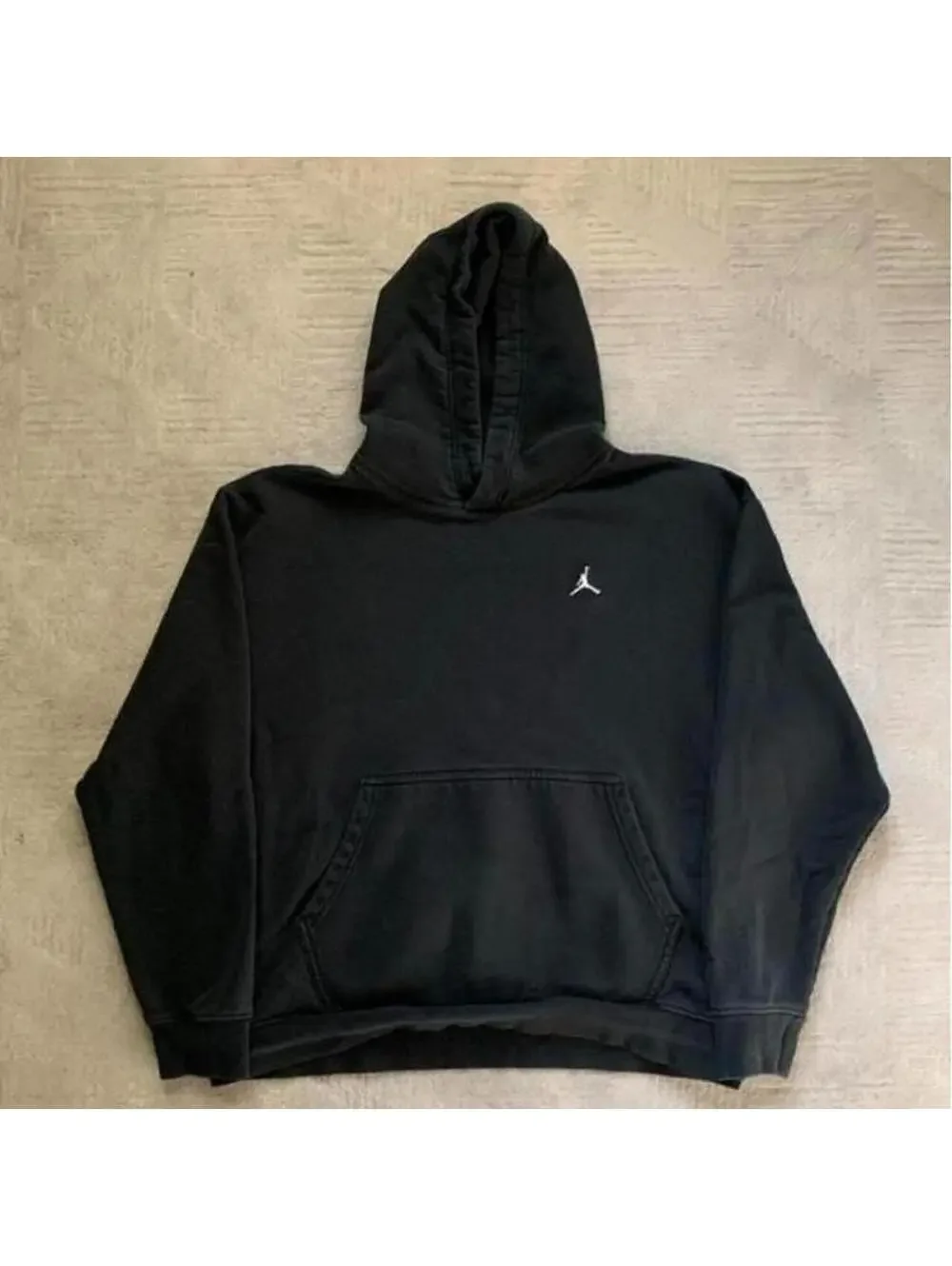 Jordan Hoodie Black White Logo Mens XL